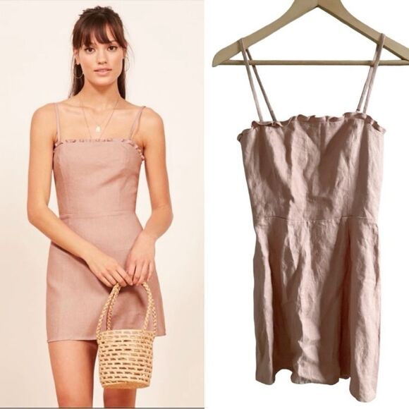 Reformation Dresses & Skirts - Reformation Ava Ruffle Linen Mini Dress